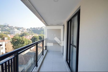 Varanda da Sala de apartamento à venda com 3 quartos, 75m² em Tijuca, Rio de Janeiro