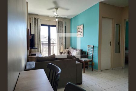 sala de apartamento para alugar com 1 quarto, 55m² em Jardim Tres Marias, Guarujá