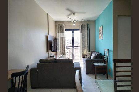 sala de apartamento para alugar com 1 quarto, 55m² em Jardim Tres Marias, Guarujá