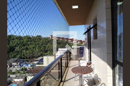 Varanda da Sala de apartamento para alugar com 1 quarto, 55m² em Jardim Tres Marias, Guarujá