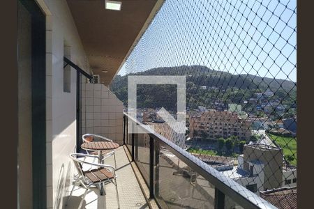 Varanda da Sala de apartamento para alugar com 1 quarto, 55m² em Jardim Tres Marias, Guarujá