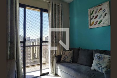 sala de apartamento para alugar com 1 quarto, 55m² em Jardim Tres Marias, Guarujá