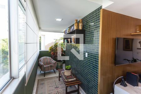 Varanda da Sala de apartamento à venda com 3 quartos, 140m² em Carmo, Belo Horizonte