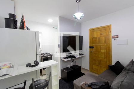 Sala e Cozinha Integrada  de apartamento à venda com 1 quarto, 26m² em Cidade Antônio Estêvão de Carvalho, São Paulo