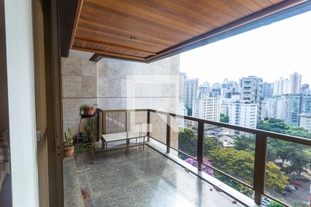 Varanda da Sala 1 de apartamento à venda com 4 quartos, 220m² em Lourdes, Belo Horizonte