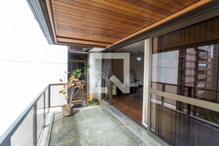 Varanda da Sala 1 de apartamento à venda com 4 quartos, 220m² em Lourdes, Belo Horizonte