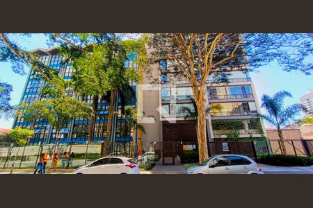 Studio para alugar com 45m², 1 quarto e 1 vagaFachada - Plaquinha