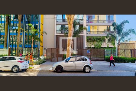 Studio para alugar com 45m², 1 quarto e 1 vagaFachada - Plaquinha