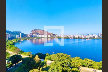 Sala vista  de apartamento para alugar com 3 quartos, 125m² em Lagoa, Rio de Janeiro