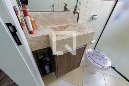 Banheiro da Suíte de casa à venda com 3 quartos, 87m² em Parque das Nações, Santo André