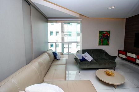 Sala de apartamento à venda com 4 quartos, 132m² em Funcionários, Belo Horizonte