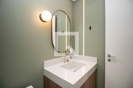 Apartamento à venda com 65m², 2 quartos e 1 vagaBanheiro- Cuba e espelho