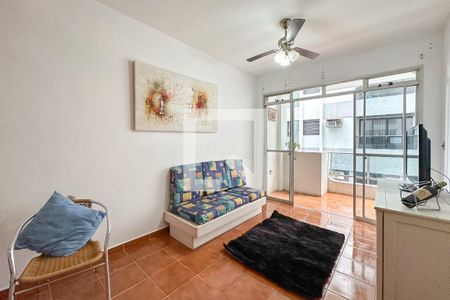 Sala de apartamento para alugar com 3 quartos, 119m² em Balneario Cidade Atlantica, Guarujá