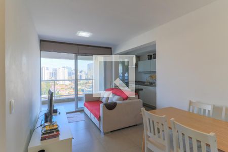 Sala  de apartamento para alugar com 1 quarto, 44m² em Brooklin, São Paulo