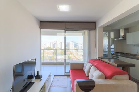 Sala  de apartamento para alugar com 1 quarto, 44m² em Brooklin, São Paulo