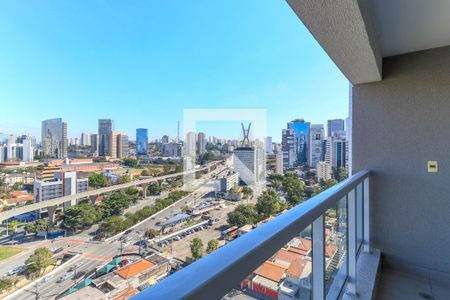 Varanda da Sala de apartamento para alugar com 1 quarto, 44m² em Brooklin, São Paulo