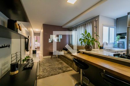 Sala de apartamento à venda com 3 quartos, 140m² em Vila Valparaíso, Santo André