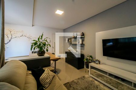 Sala de apartamento à venda com 3 quartos, 140m² em Vila Valparaíso, Santo André