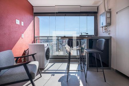 Studio - Varanda de kitnet/studio para alugar com 1 quarto, 30m² em Pinheiros, São Paulo