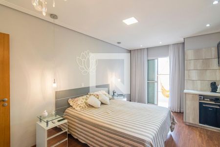 Suíte de casa à venda com 4 quartos, 202m² em Vila Scarpelli, Santo André