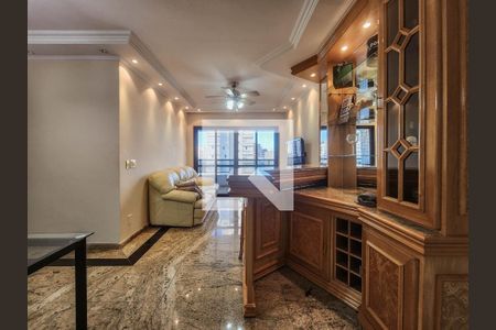 Sala de apartamento para alugar com 3 quartos, 120m² em Balneario Cidade Atlantica, Guarujá