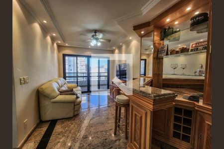 Sala de apartamento para alugar com 3 quartos, 120m² em Balneario Cidade Atlantica, Guarujá
