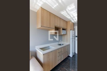 Cozinha de apartamento para alugar com 1 quarto, 28m² em Vila Tolstoi, São Paulo
