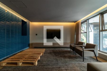 Studio para alugar com 31m², 1 quarto e sem vaga Studio para alugar com 31m², 1 quarto e sem vagaÁrea comum - Sala de Filme