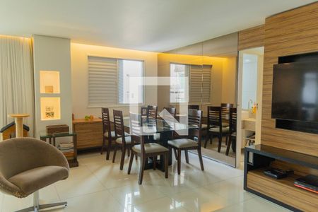 Sala de apartamento à venda com 3 quartos, 107m² em Sion, Belo Horizonte