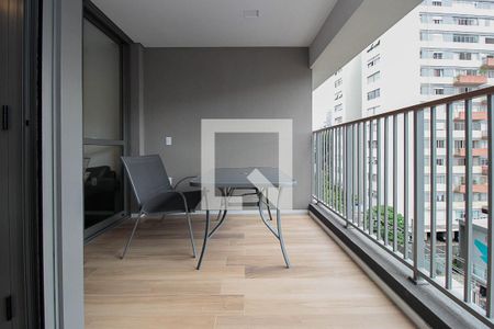 Varanda da Sala de apartamento para alugar com 1 quarto, 44m² em Paraíso, São Paulo