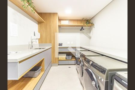 Área comum - Lavanderia de apartamento para alugar com 1 quarto, 26m² em Belenzinho, São Paulo