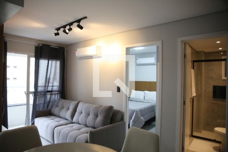 Sala de apartamento para alugar com 1 quarto, 38m² em Caiçara, Praia Grande