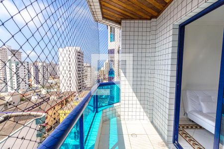 Varanda da Sala de apartamento para alugar com 1 quarto, 60m² em Guilhermina, Praia Grande