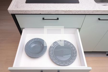 Studio à venda com 29m², 1 quarto e sem vagaDetalhe da cozinha