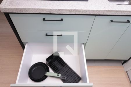 Studio à venda com 29m², 1 quarto e sem vagaDetalhe da cozinha