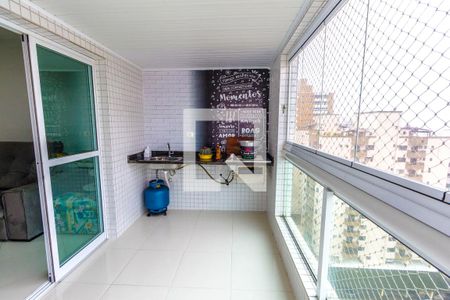 Varanda gourmet de apartamento para alugar com 3 quartos, 130m² em Cidade Ocian, Praia Grande