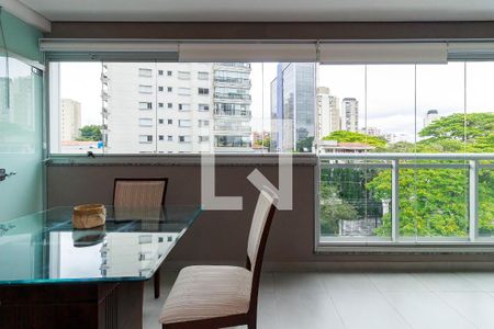Sala - Varanda de apartamento para alugar com 1 quarto, 53m² em Campo Belo, São Paulo