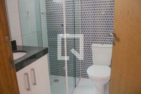 Banheiro da Suíte 1 de casa de condomínio para alugar com 2 quartos, 55m² em Vila Mazzei, São Paulo