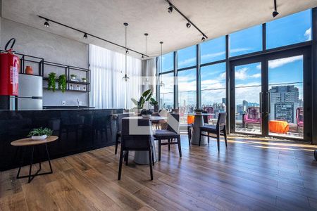Área comum de kitnet/studio para alugar com 1 quarto, 26m² em Pinheiros, São Paulo