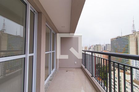 Varanda de apartamento para alugar com 1 quarto, 40m² em Bela Vista, São Paulo