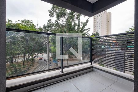 Varanda do Studio de kitnet/studio para alugar com 1 quarto, 26m² em Pinheiros, São Paulo