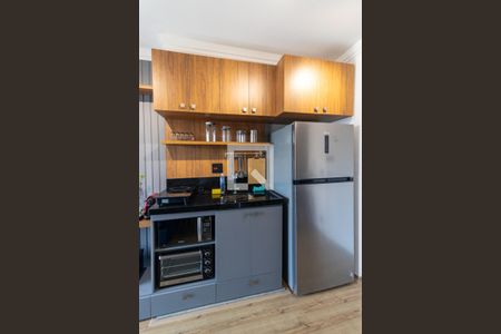 Sala e Cozinha de kitnet/studio à venda com 1 quarto, 31m² em Indianópolis, São Paulo