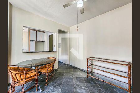 Sala de apartamento para alugar com 1 quarto, 50m² em Vila Júlia, Guarujá