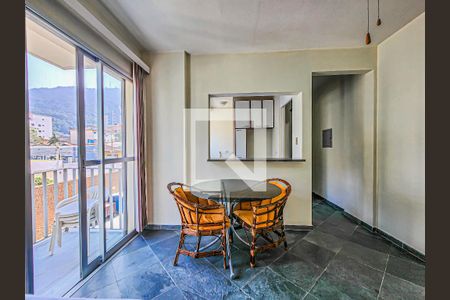 Sala de apartamento para alugar com 1 quarto, 50m² em Vila Júlia, Guarujá