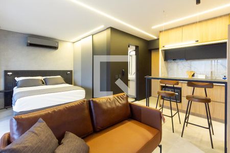 Sala/Quarto de apartamento para alugar com 1 quarto, 49m² em Vila Nova Conceição, São Paulo