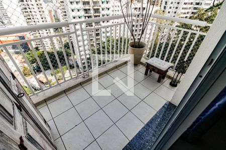 Varanda da Sala de apartamento à venda com 1 quarto, 50m² em Vila Andrade, São Paulo