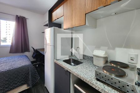 Cozinha de kitnet/studio à venda com 1 quarto, 20m² em Santa Paula, São Caetano do Sul