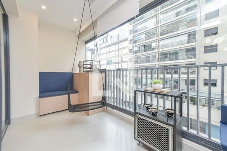 Varanda de apartamento para alugar com 1 quarto, 43m² em Bela Vista, São Paulo