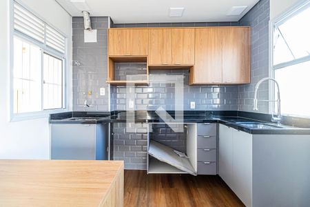 Cozinha de apartamento para alugar com 1 quarto, 29m² em Jardim Trussardi, São Paulo