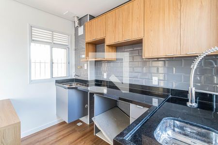 Cozinha de apartamento para alugar com 1 quarto, 29m² em Jardim Trussardi, São Paulo